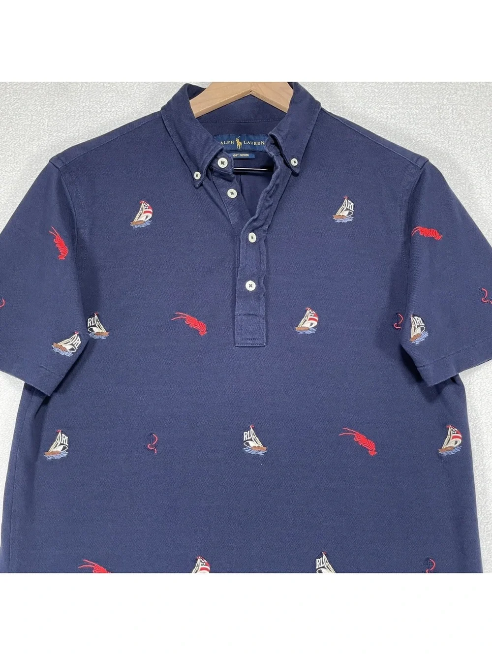 Polo by Ralph Lauren Embroidered Knit Oxford Shirt